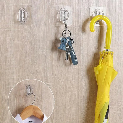 Clear Adhesive Wall Hooks
