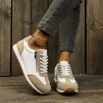 Lightweight Casual Zip Lace Sneakers