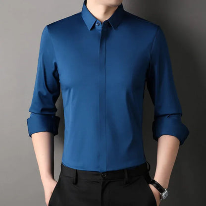 Men’s Stretch Wrinkle-Free Slim Fit Dress Shirt