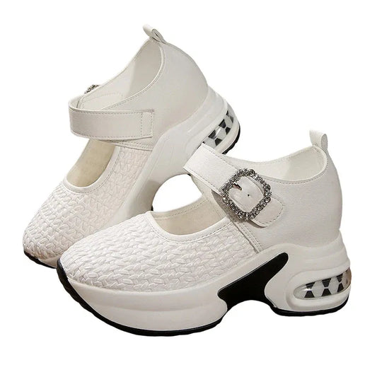 Women’s Woven Platform Mary Jane Sneakers
