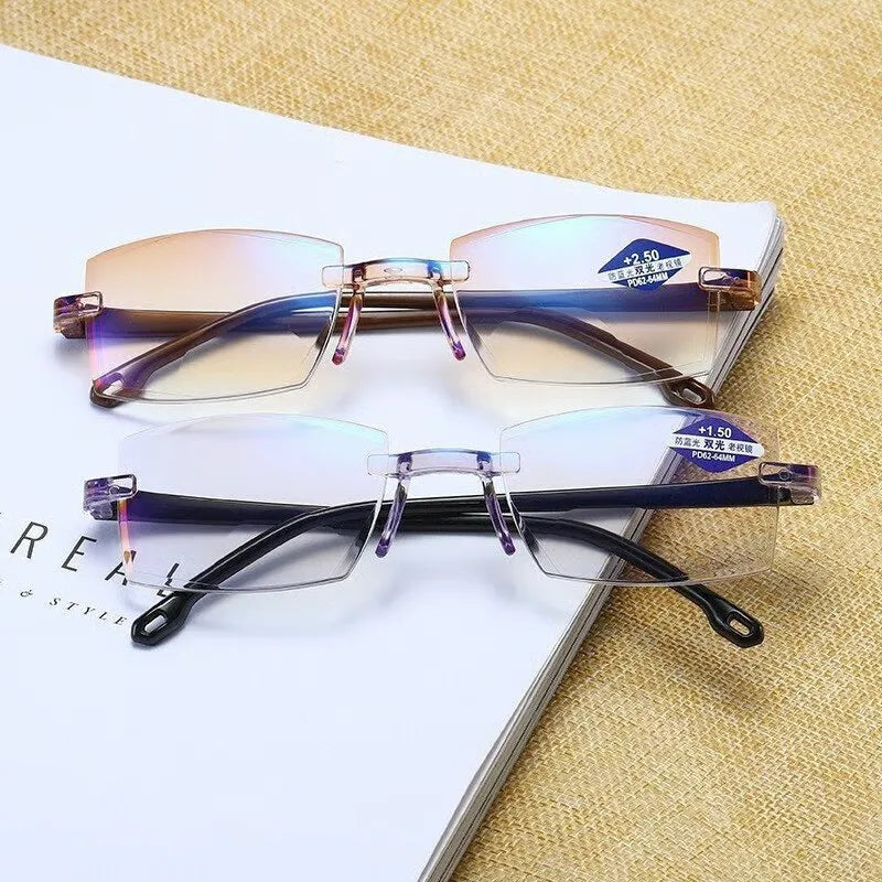 Rimless Blue Light Reading Glasses