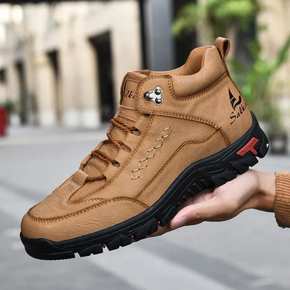 Men’s Rugged Lace-Up Comfort Walking Shoes