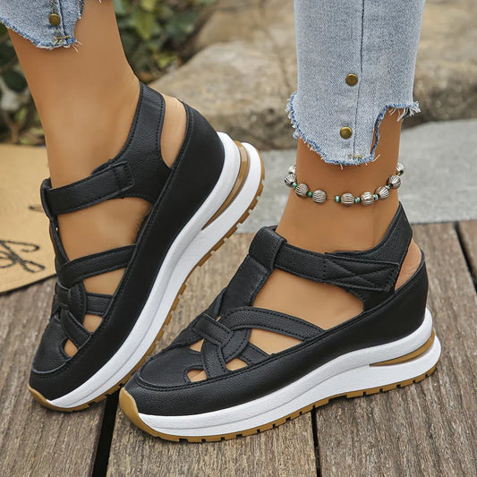 Women's Cutout Platform Wedge Sandals
