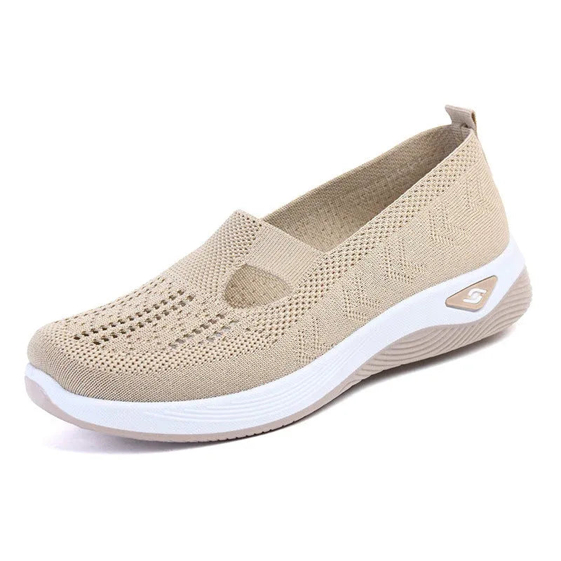 Women’s Breathable Knit Slip-On Walking Shoes
