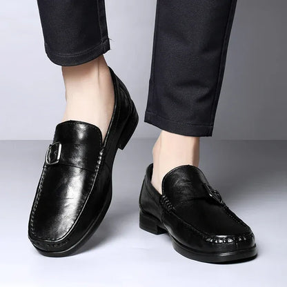 Men’s Buckle Accent Slip-On Dress Loafers