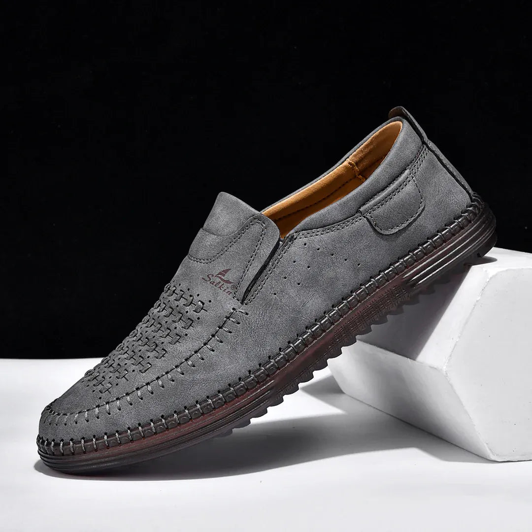 Men’s Leather-Look Slip-On Loafers