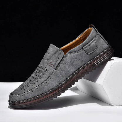 Men’s Leather-Look Slip-On Loafers