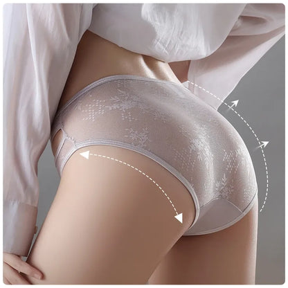 Women’s Lace Trim Mid-Waist Comfort Briefs