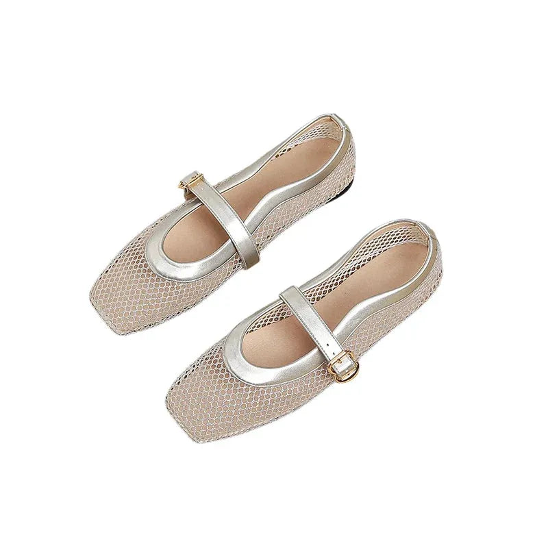 Women’s Breathable Mesh Mary Jane Flats