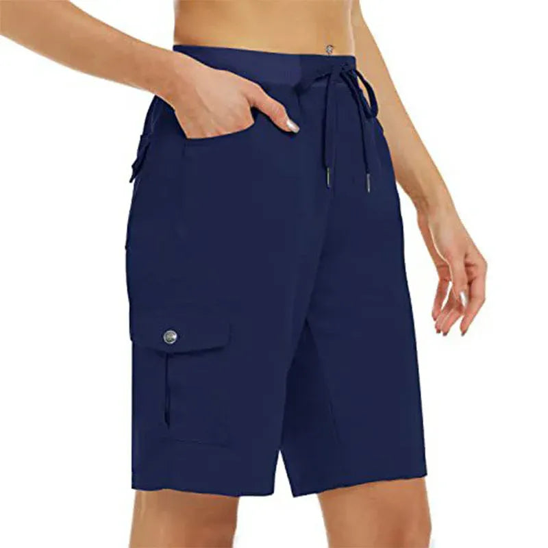 Women’s Lightweight Quick-Dry Cargo Shorts with Pockets