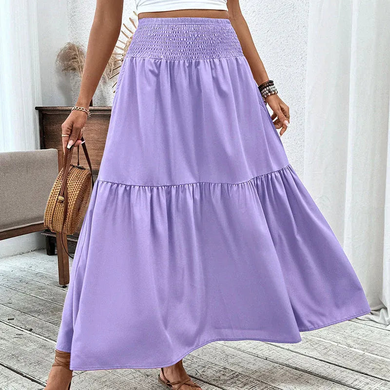 Women’s Smocked High-Waist Maxi Skirt