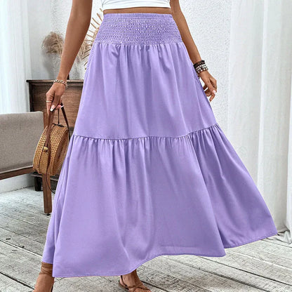 Women’s Smocked High-Waist Maxi Skirt
