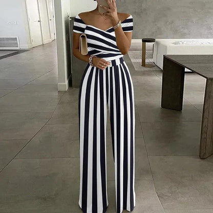 Women’s Off-Shoulder Wide-Leg Jumpsuit