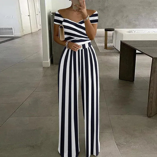 Women’s Off-Shoulder Wide-Leg Jumpsuit