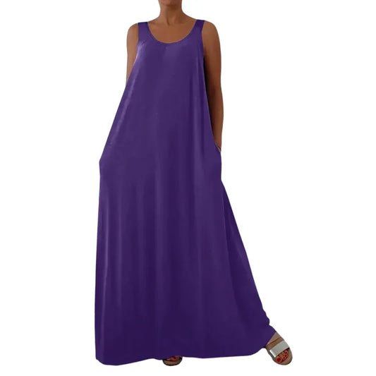 Women’s Sleeveless Flowy Maxi Dress