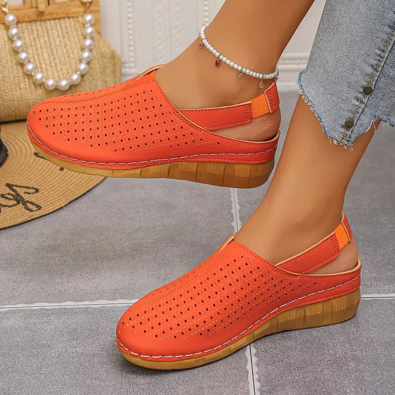 Women’s Perforated Slingback Comfort Sandals
