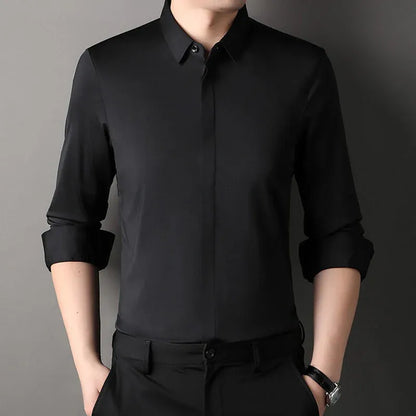 Men’s Stretch Wrinkle-Free Slim Fit Dress Shirt