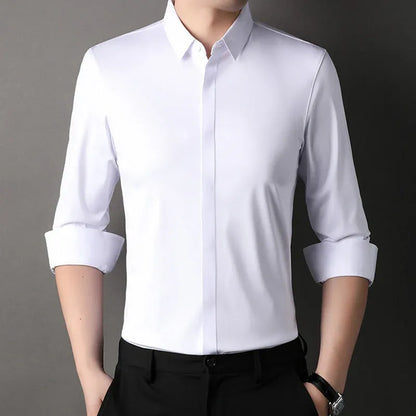 Men’s Stretch Wrinkle-Free Slim Fit Dress Shirt