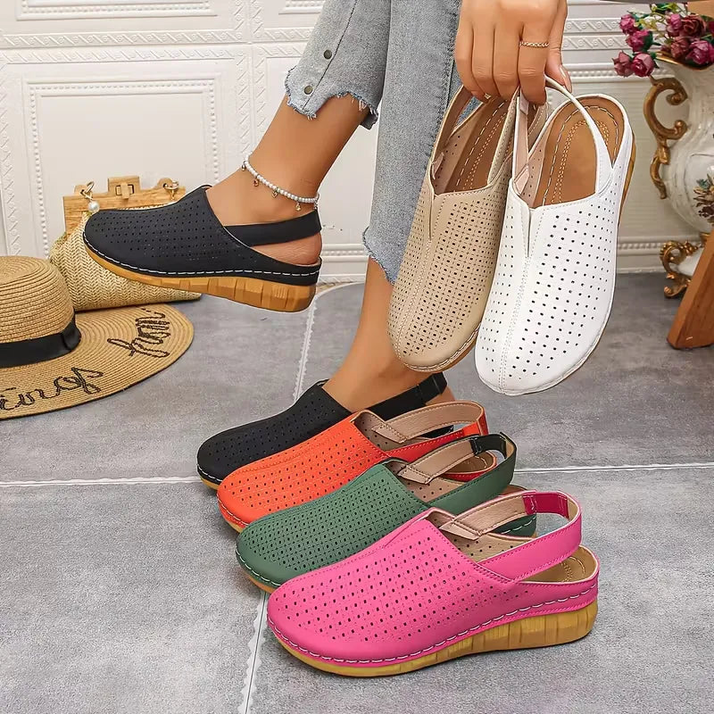 Women’s Perforated Slingback Comfort Sandals