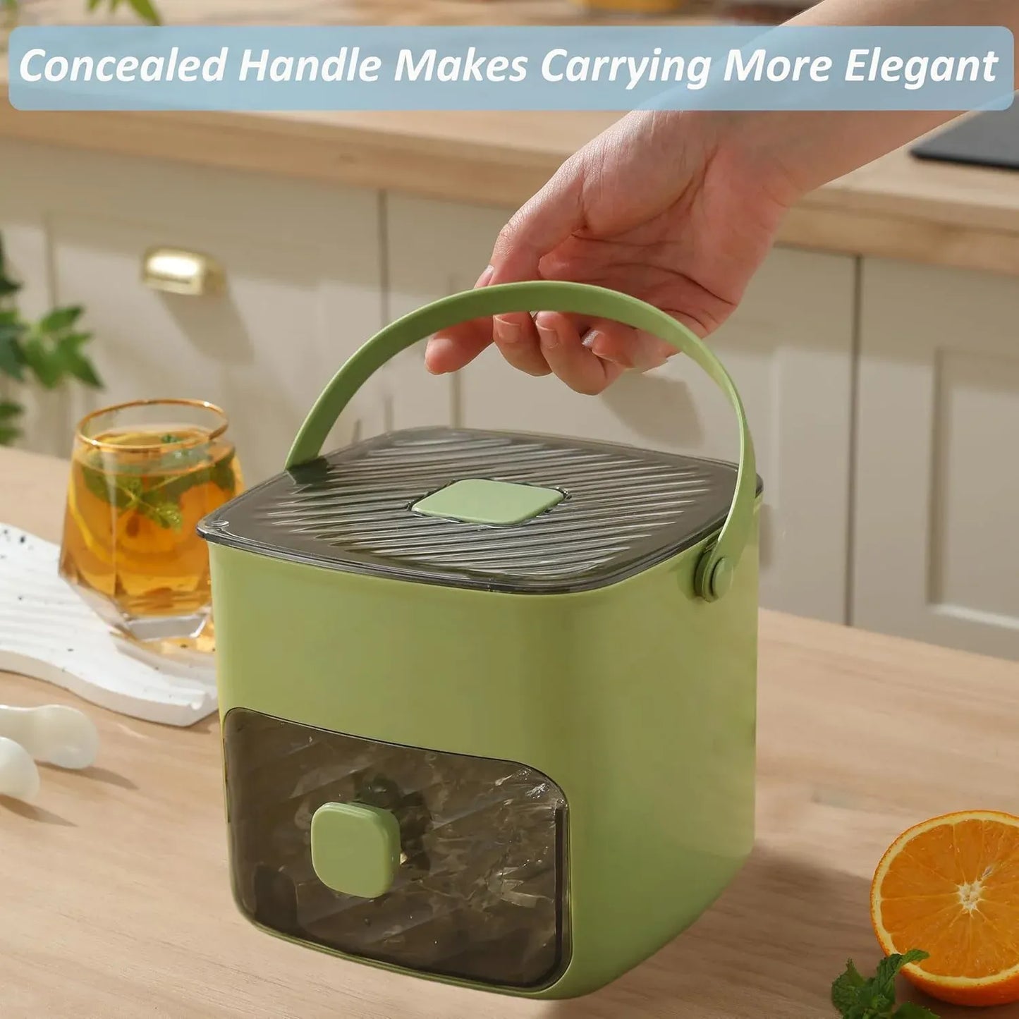 Portable Ice Cube Maker and Storage Box Set
