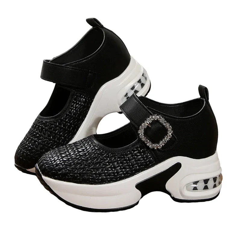 Women’s Woven Platform Mary Jane Sneakers