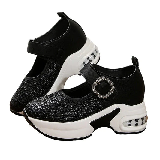 Women’s Woven Platform Mary Jane Sneakers