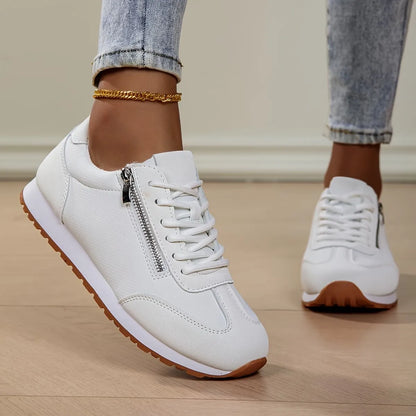 Women’s Lace-Up Side-Zip Casual Sneakers