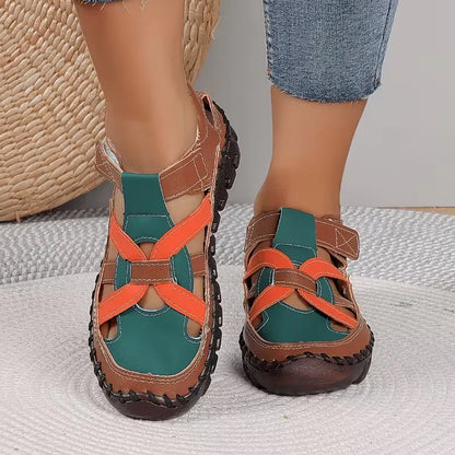 Women’s Colorblock Cutout Hook-and-Loop Comfort Shoes