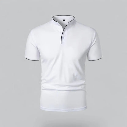 Men’s Short Sleeve Stand Collar Polo Shirt