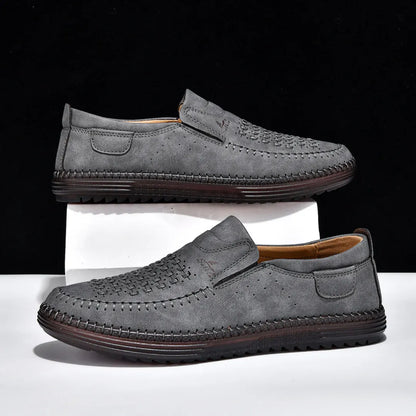 Men’s Leather-Look Slip-On Loafers
