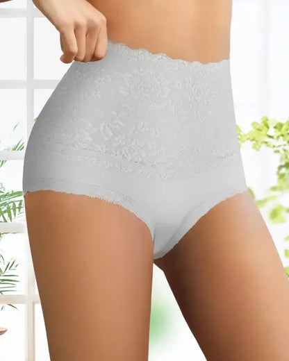 3-Pack Women’s High-Waist Lace Cotton Briefs