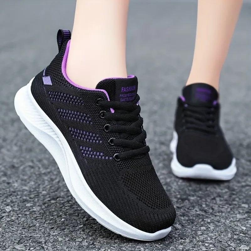 Women’s Lace-Up Breathable Walking Sneakers
