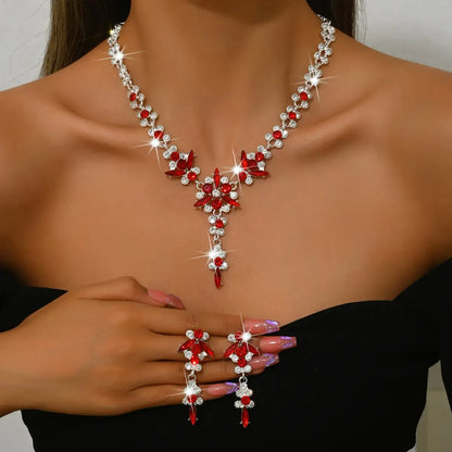 Crystal Statement Necklace and Earrings Set