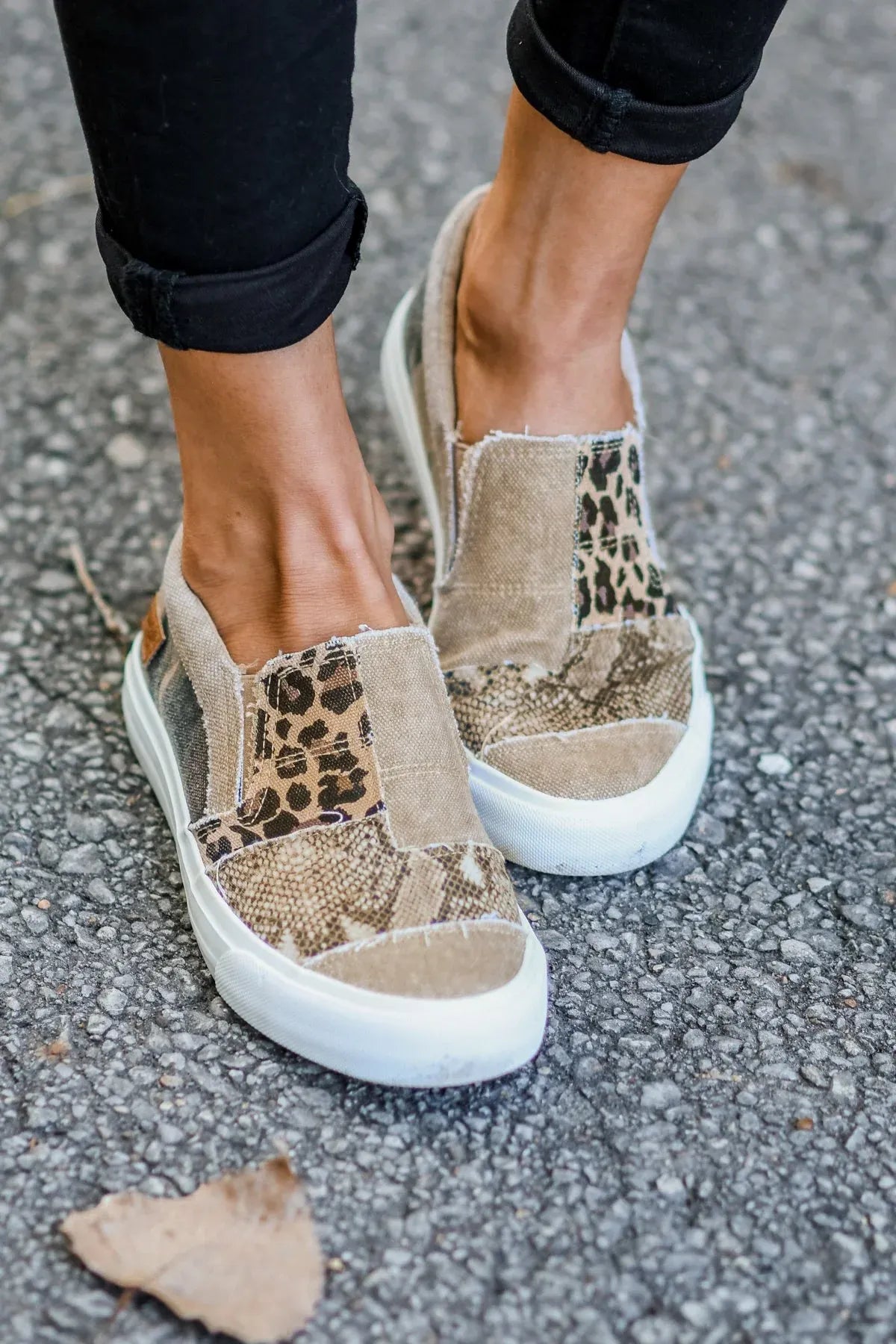Trendy Slip-On Patchwork Comfort Sneakers