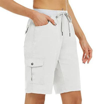 Women’s Lightweight Quick-Dry Cargo Shorts with Pockets