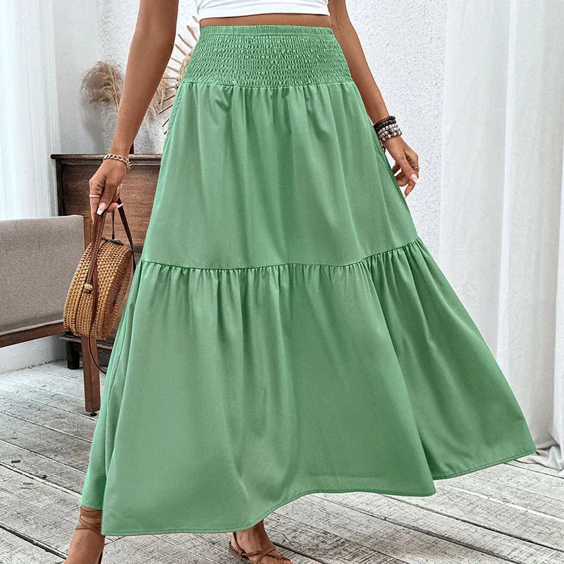 Women’s Smocked High-Waist Maxi Skirt