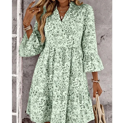 Women’s Floral V-Neck Flowy Mini Dress