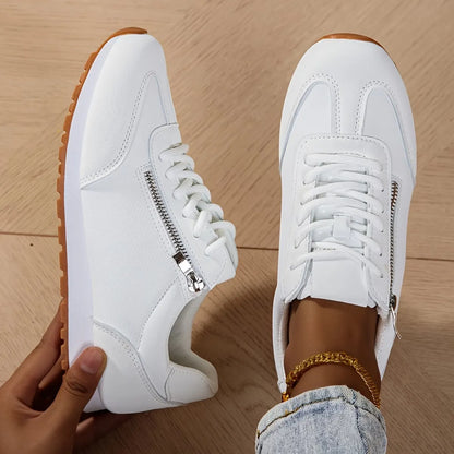 Women’s Lace-Up Side-Zip Casual Sneakers