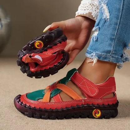 Women’s Colorblock Cutout Hook-and-Loop Comfort Shoes