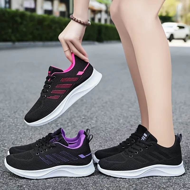 Women’s Lace-Up Breathable Walking Sneakers