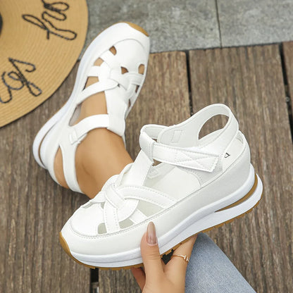 Women's Cutout Platform Wedge Sandals