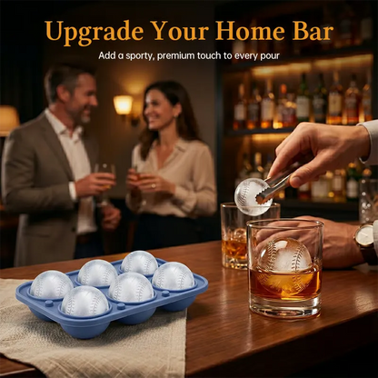 Baseball Ice Ball Mold Tray for Whiskey & Cocktails