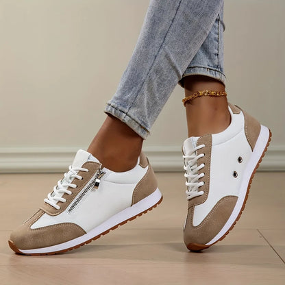 Women’s Lace-Up Side-Zip Casual Sneakers