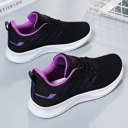 Women’s Lace-Up Breathable Walking Sneakers
