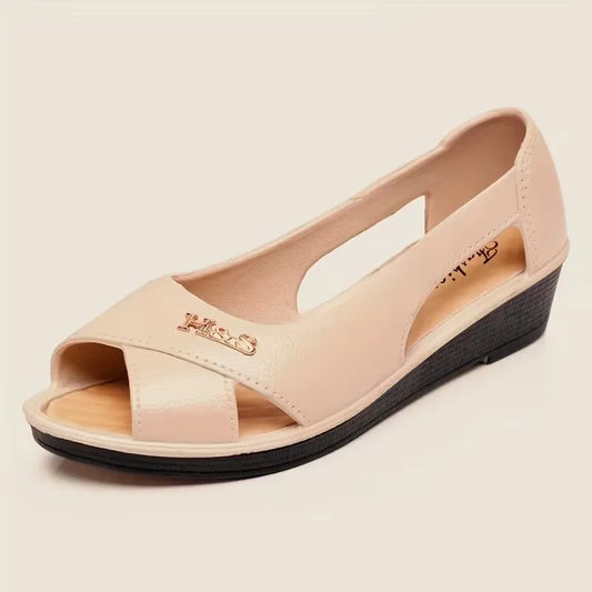 Women’s Peep-Toe Comfort Wedge Flats