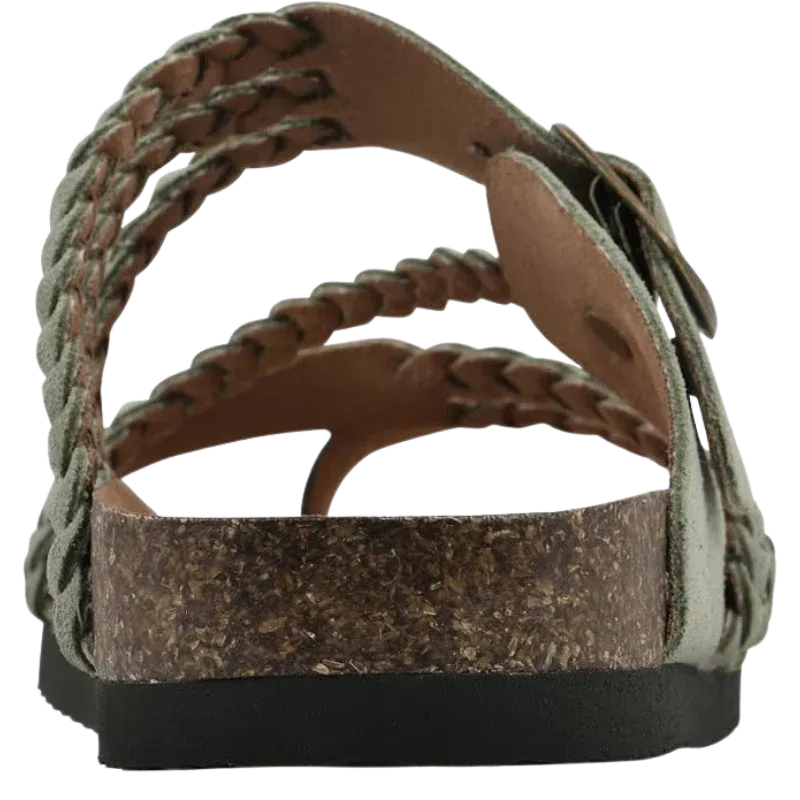 Women's Braided Buckle Slide Sandals