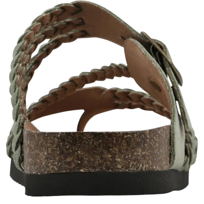 Women's Braided Buckle Slide Sandals
