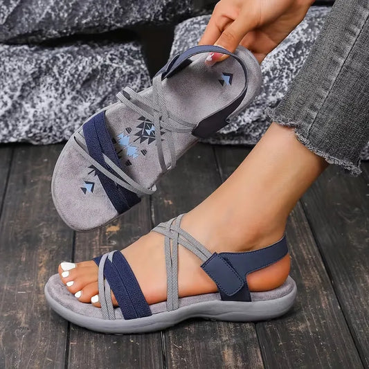 Women’s Crisscross Strap Hook-and-Loop Comfort Sandals