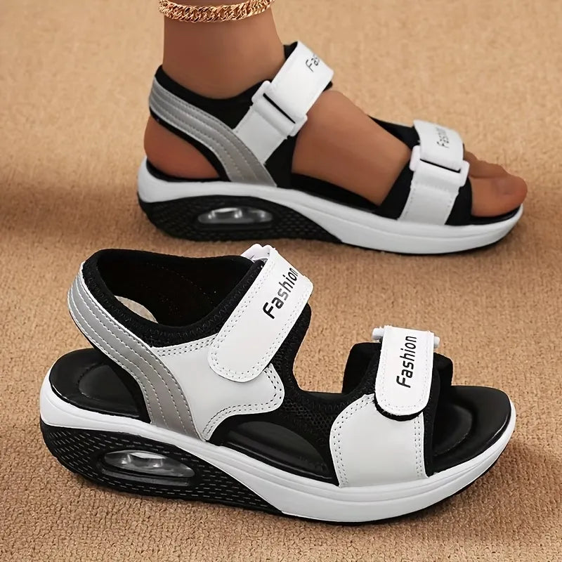 Women’s Cushioned Hook-and-Loop Sport Sandals