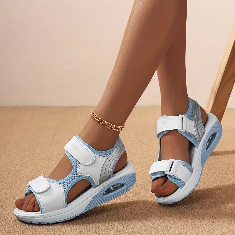Women’s Cushioned Hook-and-Loop Sport Sandals